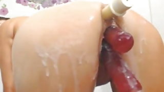 Triple gode assaut crémeux amateur gicler la chatte anal-toutes les vidéos porno